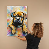 Watercolor Dog Portrait Canvas Print