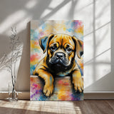 Watercolor Dog Portrait Canvas Print