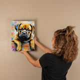Watercolor Dog Portrait Canvas Print