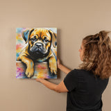 Watercolor Dog Portrait Canvas Print
