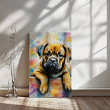 Watercolor Dog Portrait Canvas Print